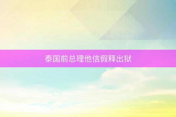 泰国前总理他信假释出狱