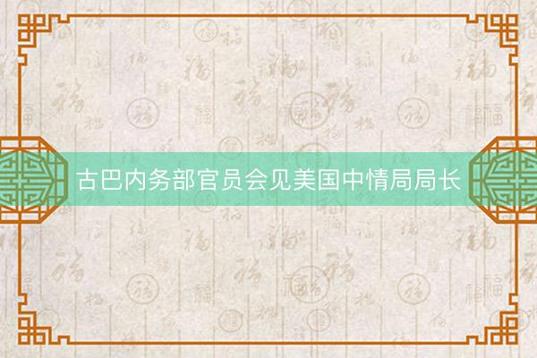 古巴内务部官员会见美国中情局局长