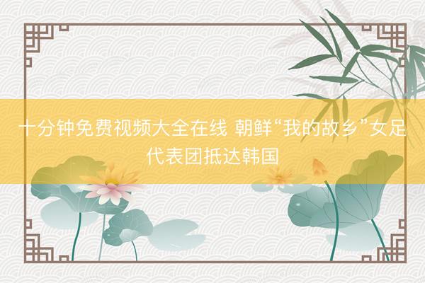 十分钟免费视频大全在线 朝鲜“我的故乡”女足代表团抵达韩国