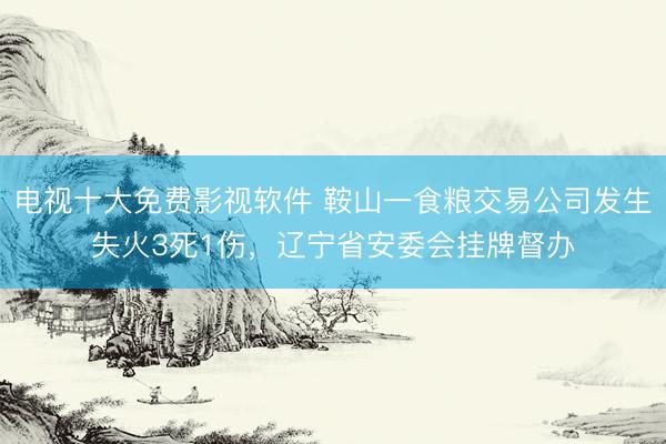 电视十大免费影视软件 鞍山一食粮交易公司发生失火3死1伤，辽宁省安委会挂牌督办