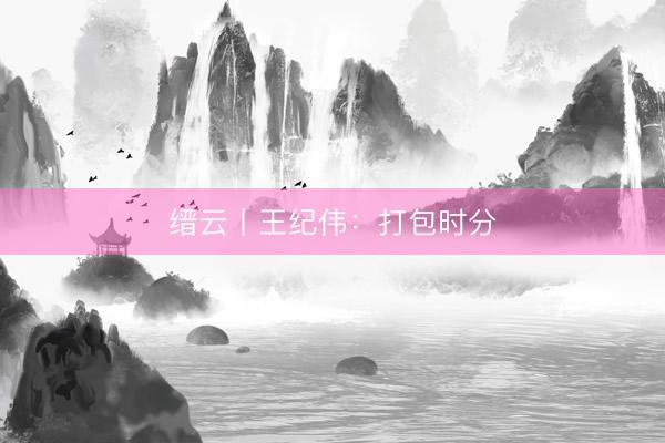 缙云丨王纪伟：打包时分